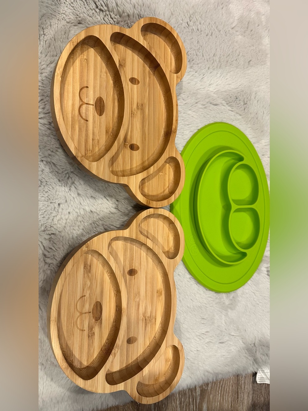 Essentials Bamboo baby plate and ezpz plate